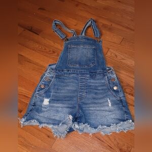 No Boundaries Blue Denim Overalls Casual Style